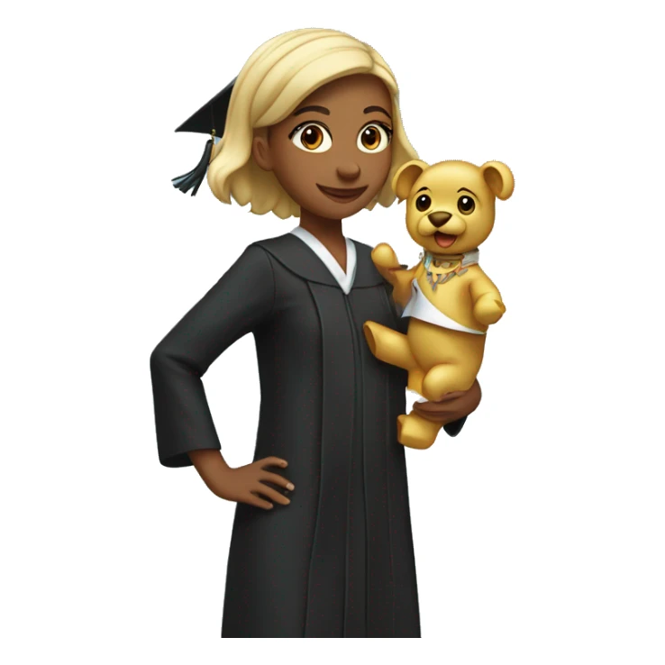 A girl who just graduated holding a diplo sticker