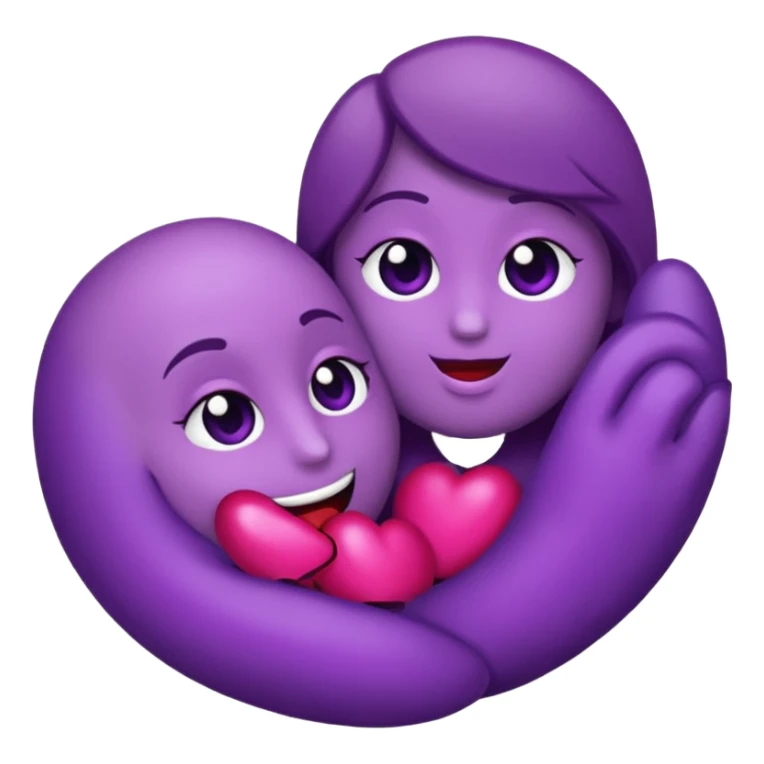 emoji de beijo na cor roxa sticker