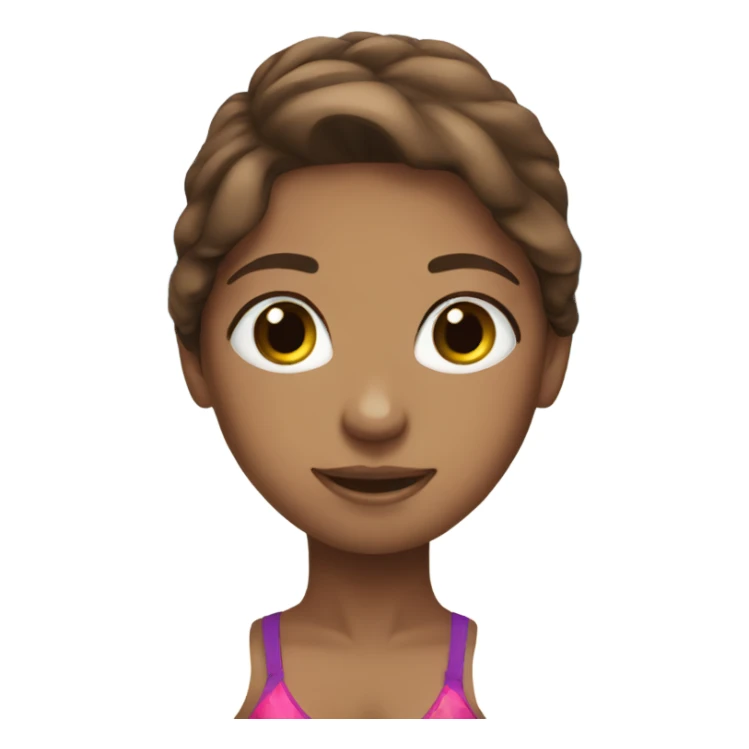 brown hair girl in swimsuit outdoors sticker