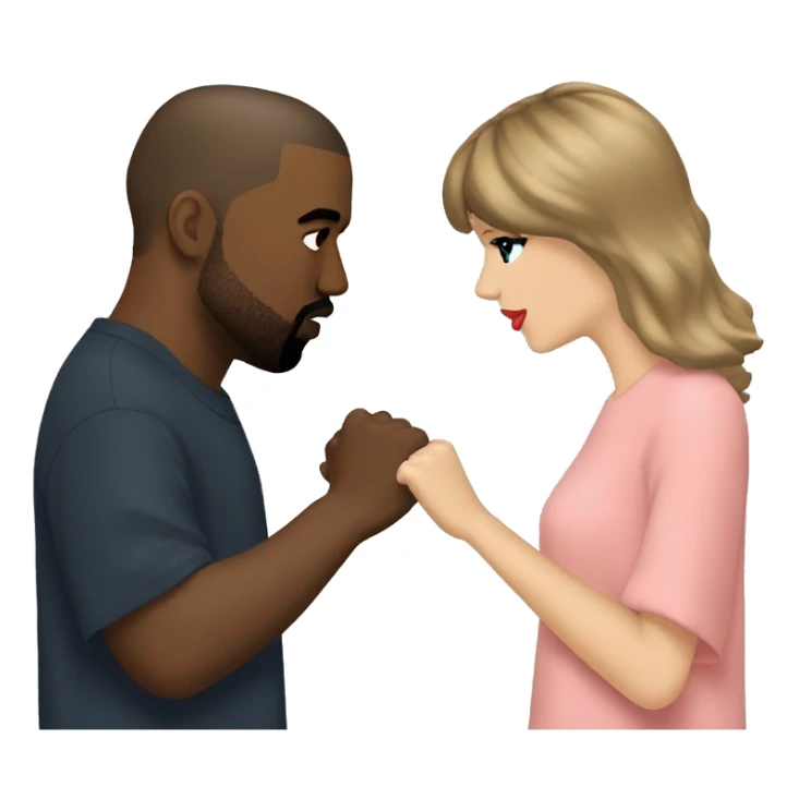 kanye west holding hands with taylor swift sticker