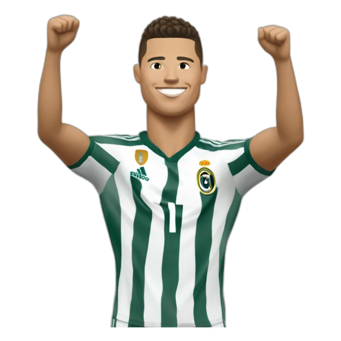 Ronaldo qui fait sa célébrations  sticker
