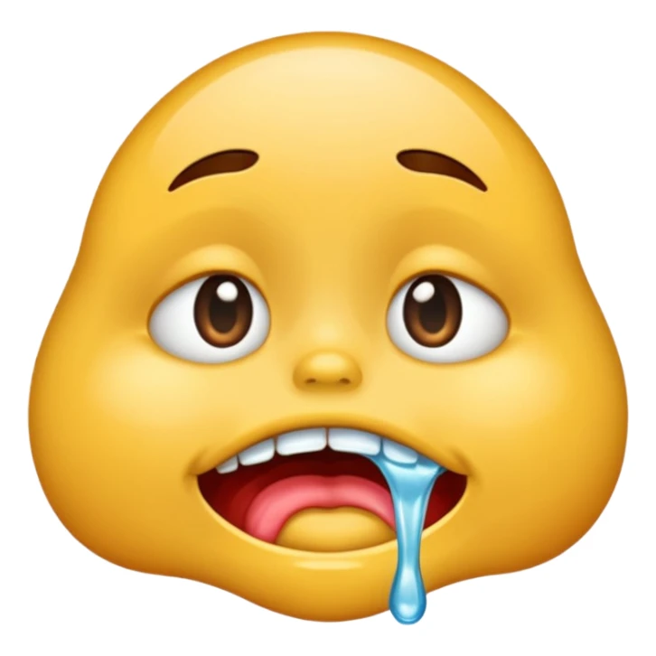 drooling saliva and spit dripping out of mouth only sticker