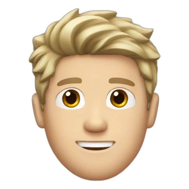 niall horan with brown hair and stubble sticker