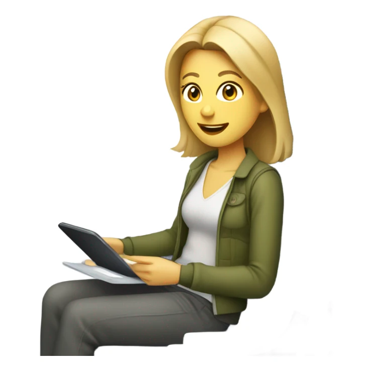 Caucasian women on a airplane  sticker