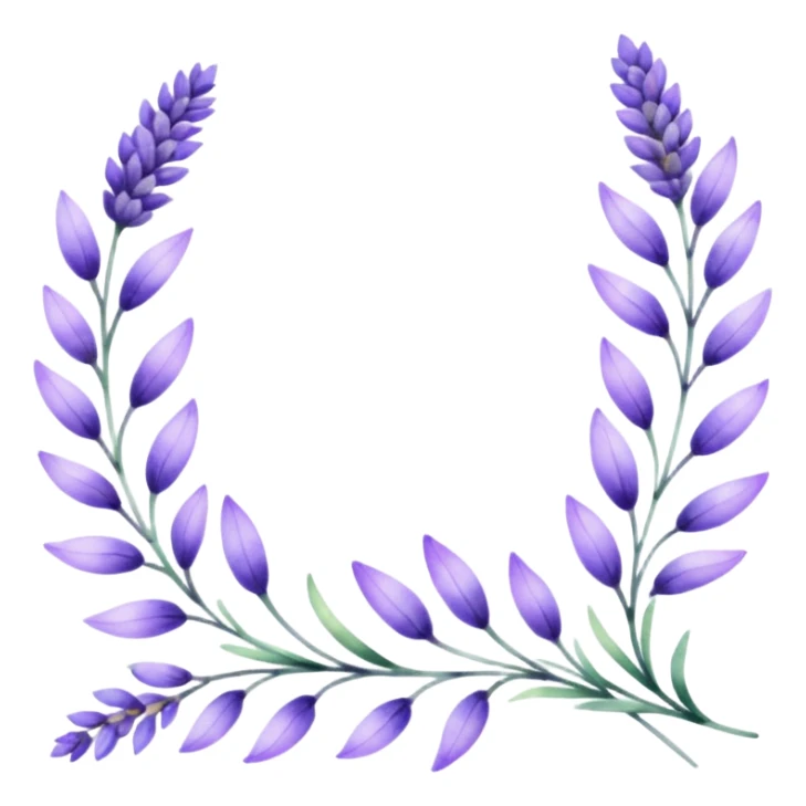 lavender Abstract Border Illustration for corners of page
 sticker