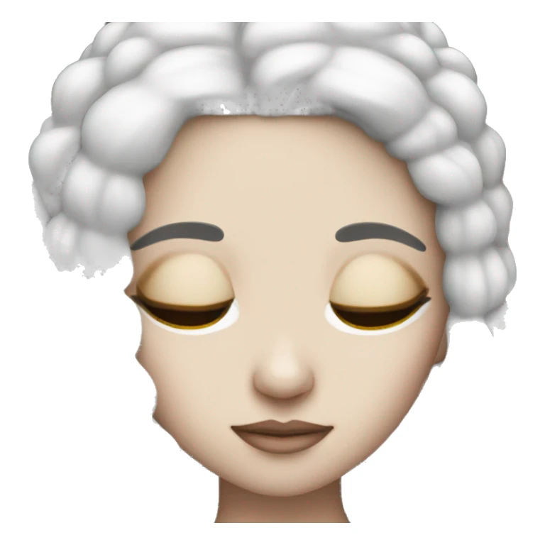 Sleeping white skin queen black hair long and soft sticker