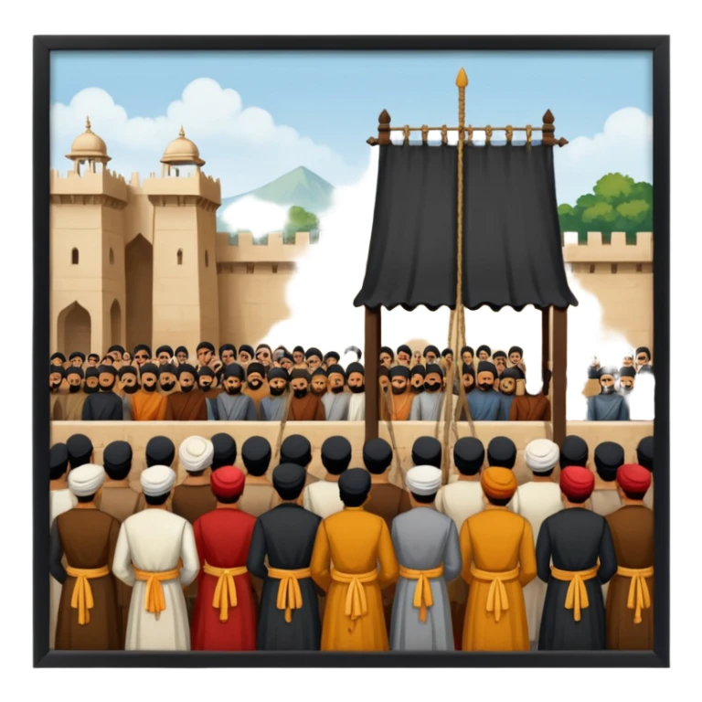 16th century execution letter india sticker