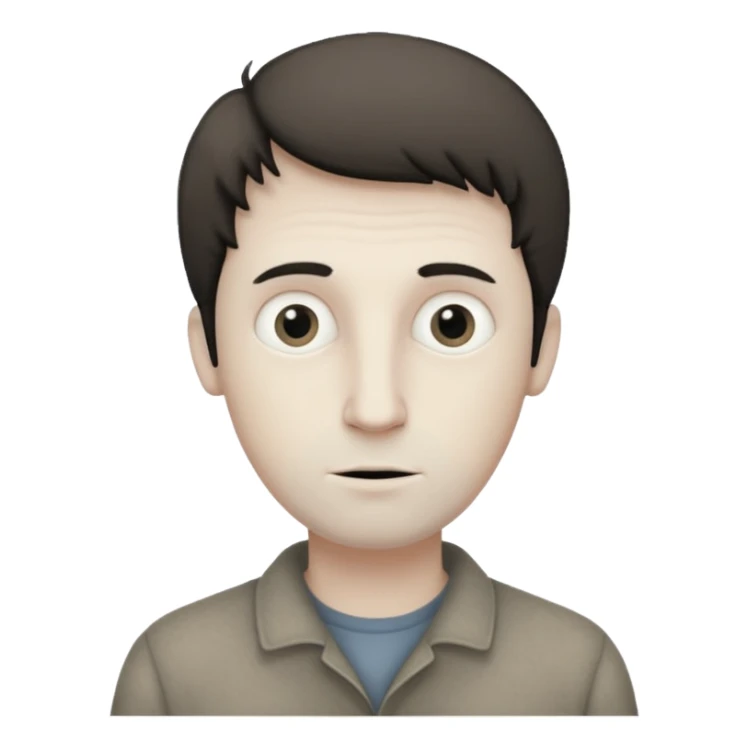 whispy guy styled after a Leunig illustration sticker