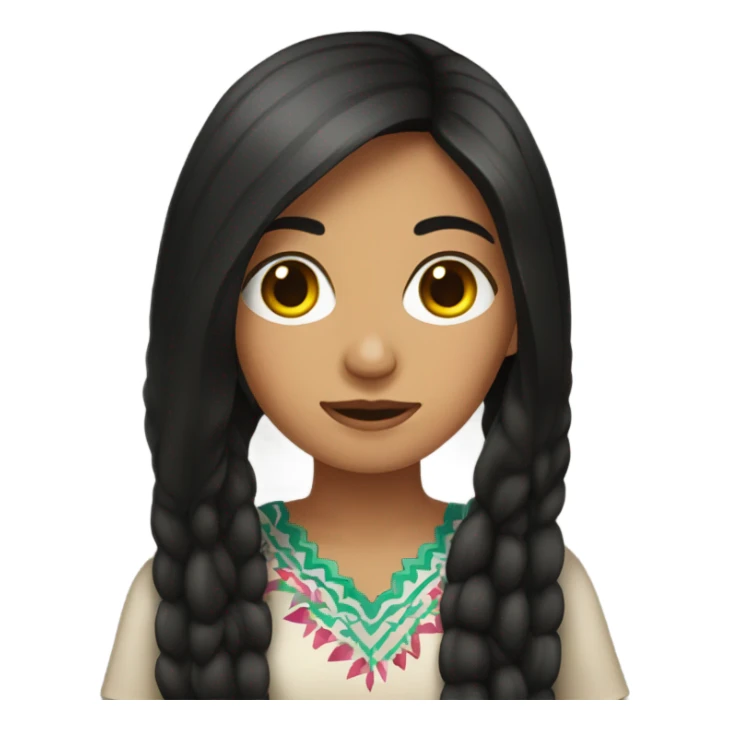 mexican girl with long hair  sticker