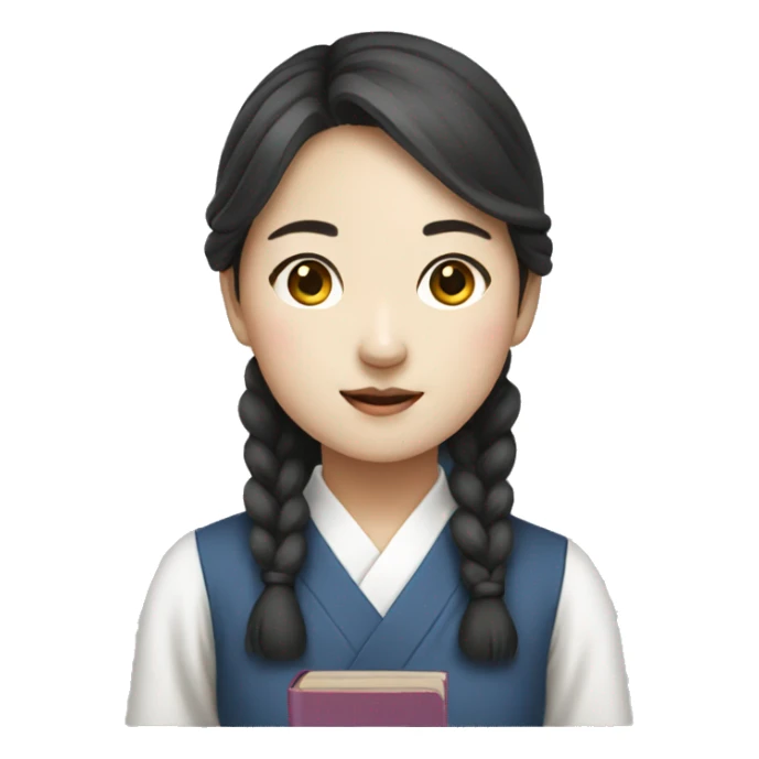 Korean hanbook girl sticker