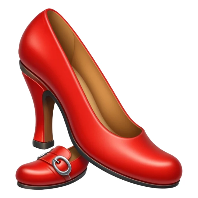 red shoe sticker