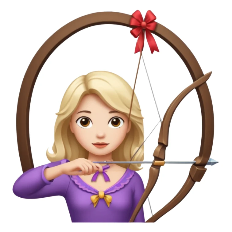 Creami una donna con un arco sticker