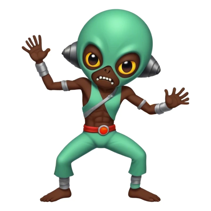 Groove battle Mexican alien crashed on a white atmosphere insanity torture planet sticker
