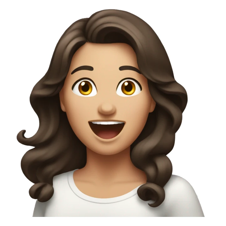 Super excited fat brunette sticker