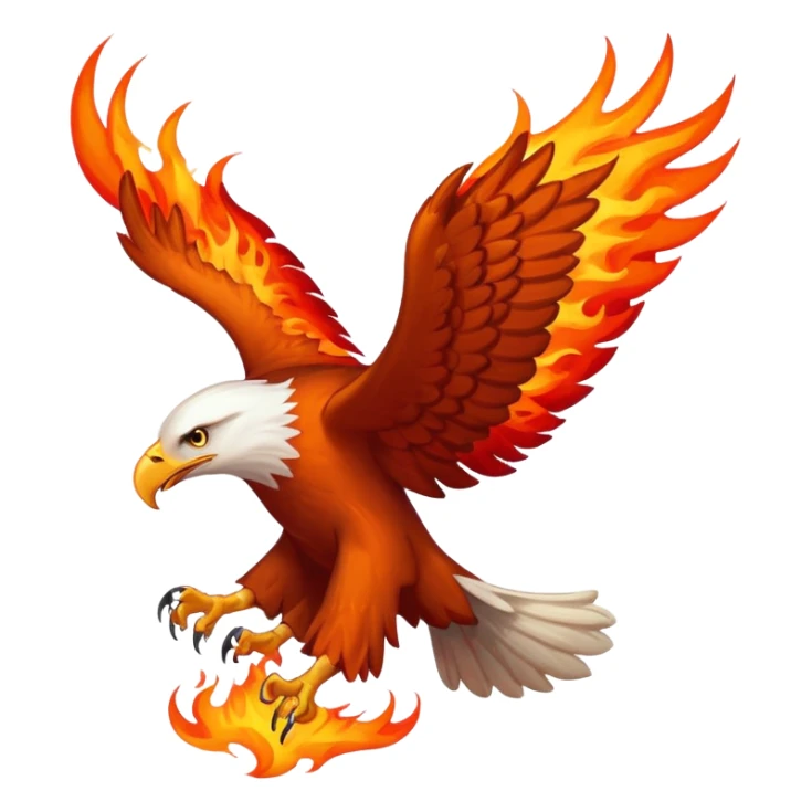 Make a egale with the fire on his body and wing sticker
