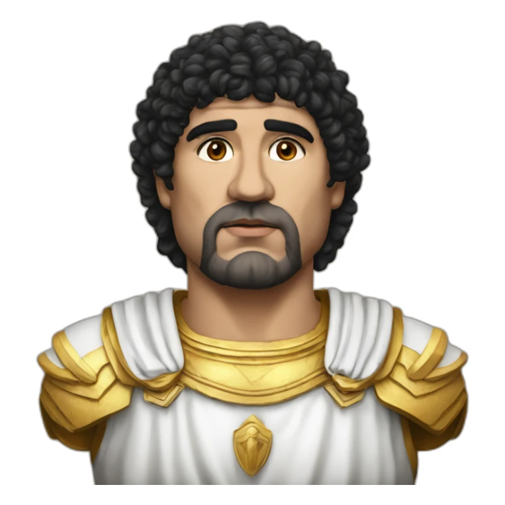 Real-life-fullbody-old-Maradona-dressed-as-a-Roman-emperor sticker
