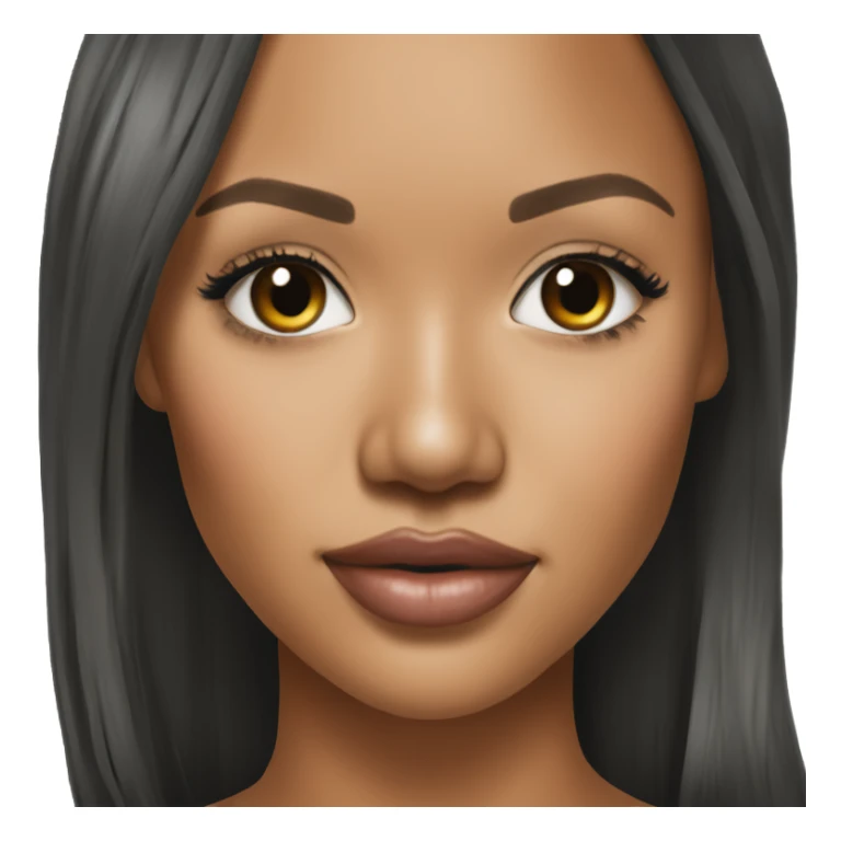 Hyper Realistic beautiful Karrueche Tran photo  sticker