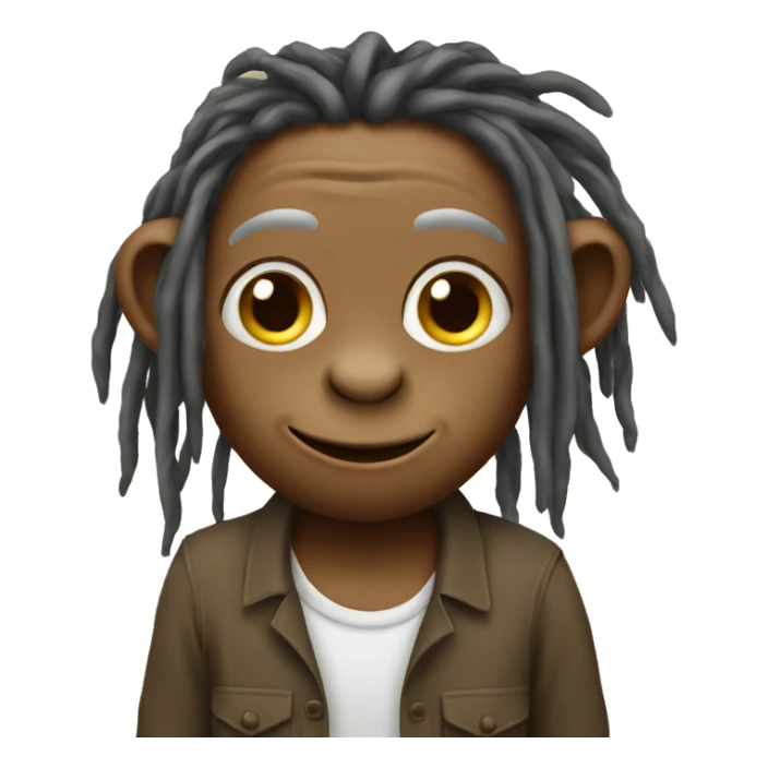 Monkey with dreads farming  sticker