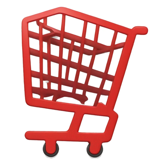 Target shopping cart that’s all red in color sticker