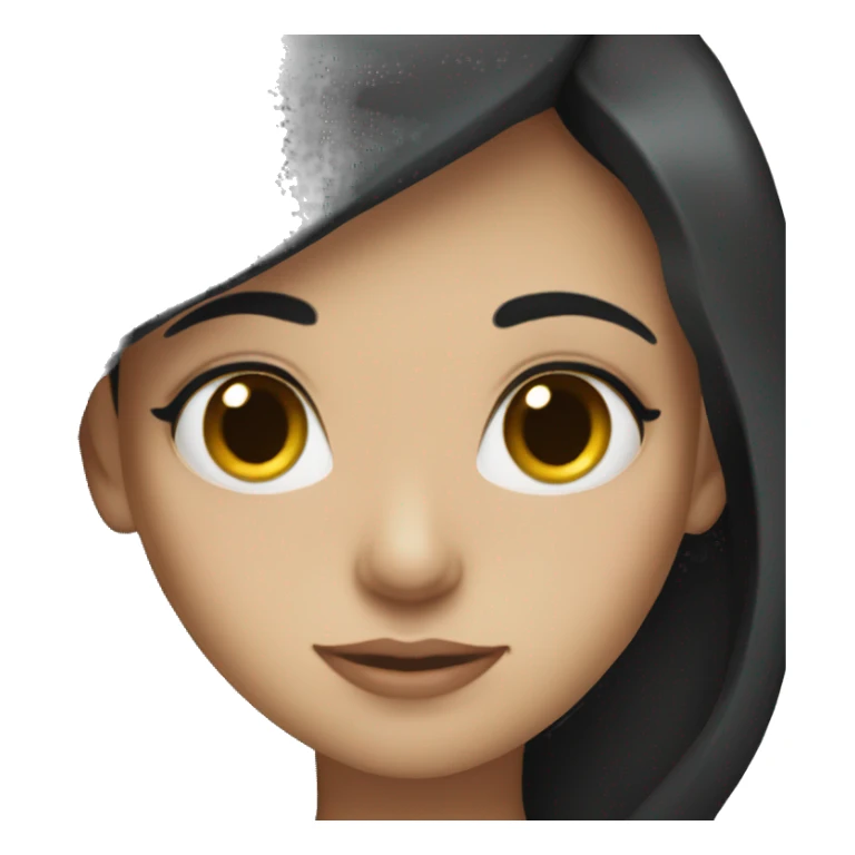 Long black haired girl with fair skin sticker