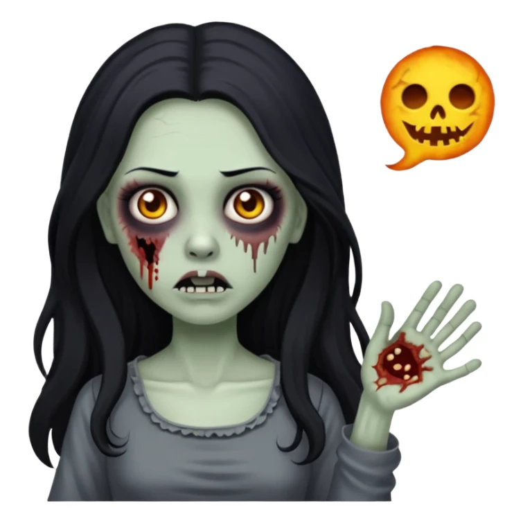 Spooky zombie Samara from the ring movie sticker