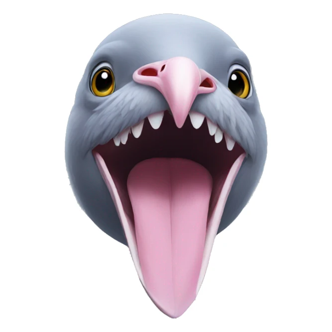 giant pigeon mouth sticker