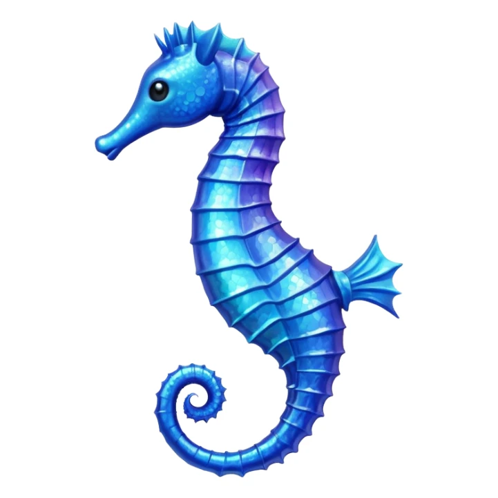 a blue sea horse emoji please sticker