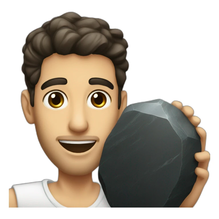 israeli taking selfie with The Black Stone sticker