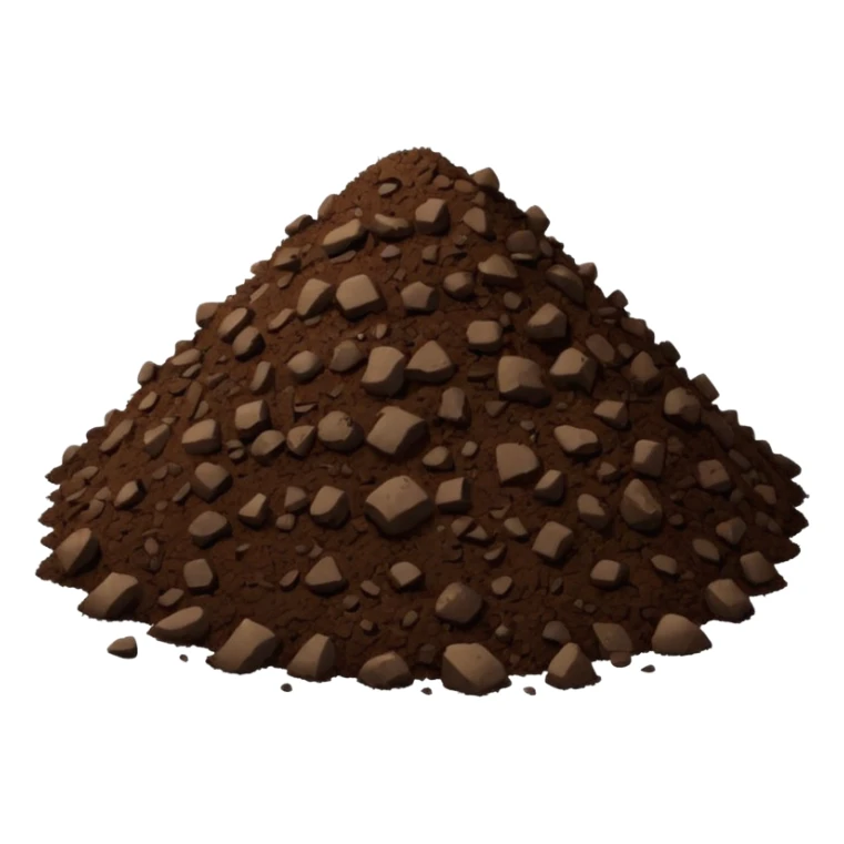 pile of soil with small pieces only sticker