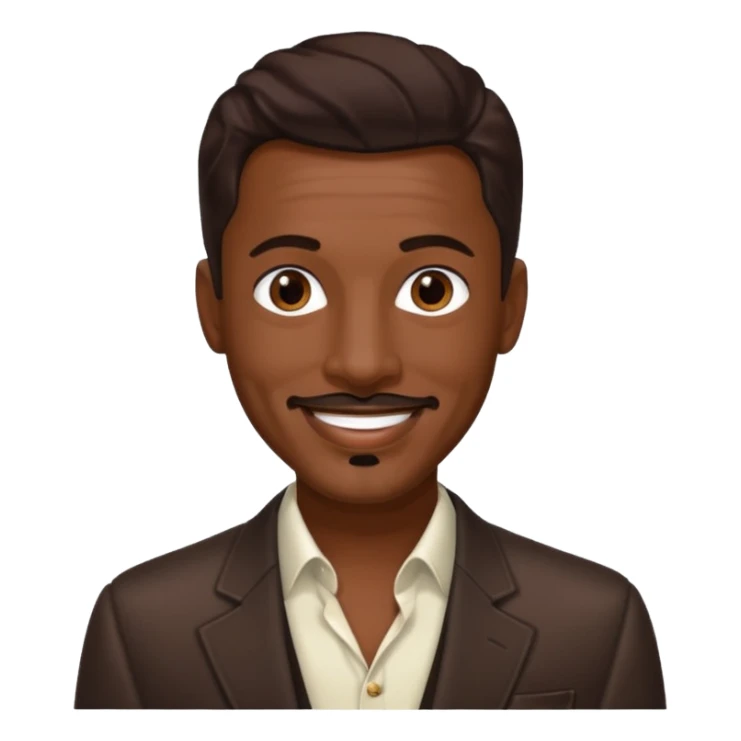 Ralph Tresvant with dark brown hair sticker