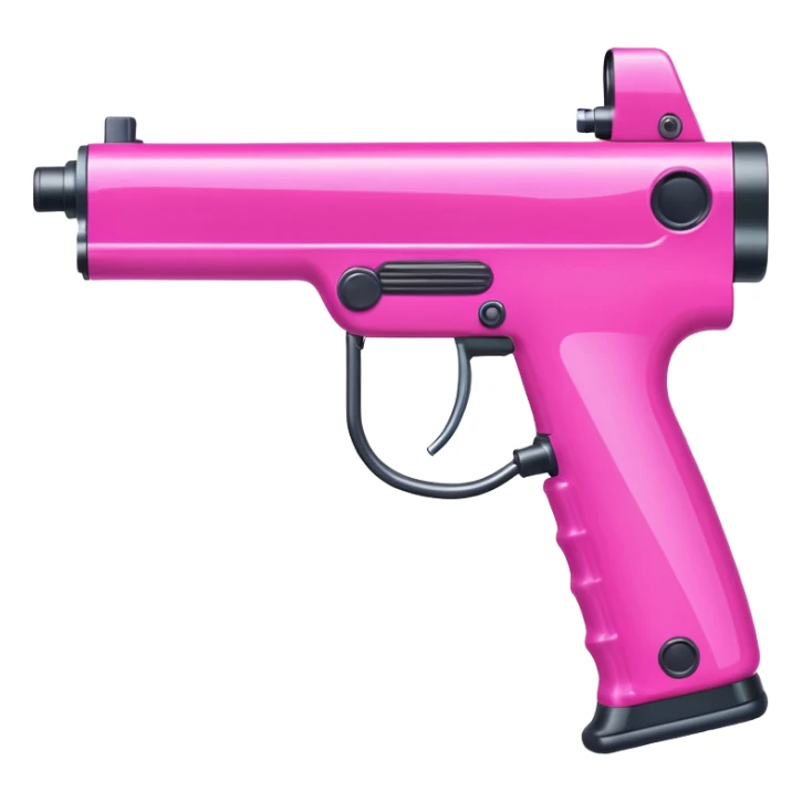 paintball gun pink and colorful details sticker
