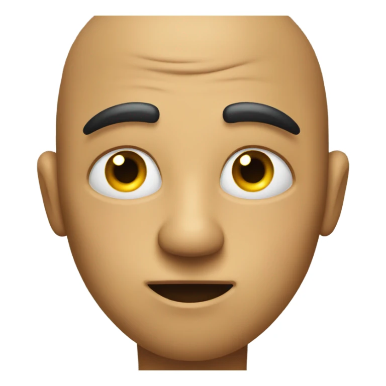 Eyes by side judging serious expression on emoji sticker