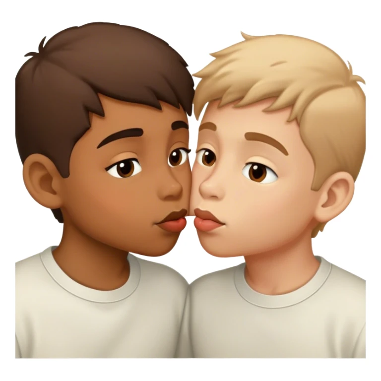 two boys kissing  sticker