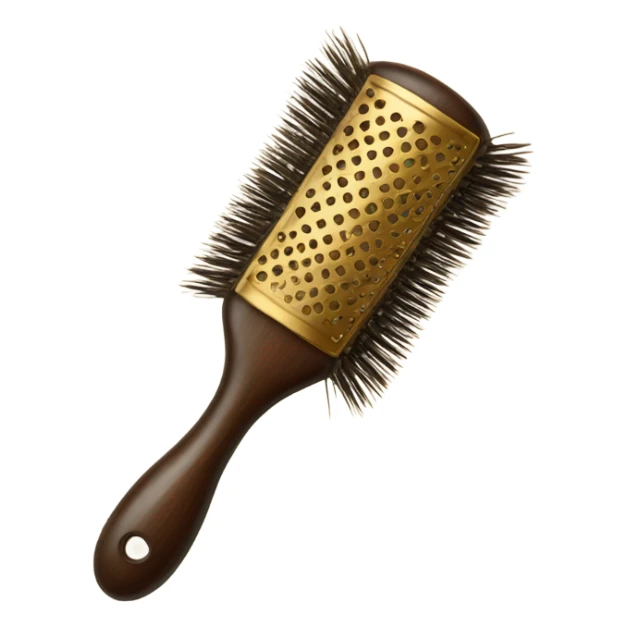 antique golden hairbrush sticker