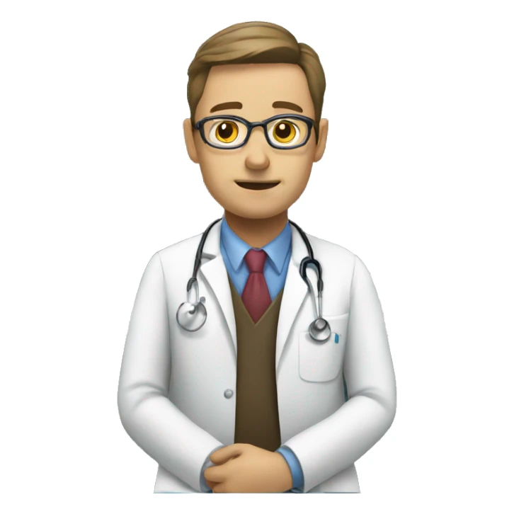 doctor listening to patient sticker