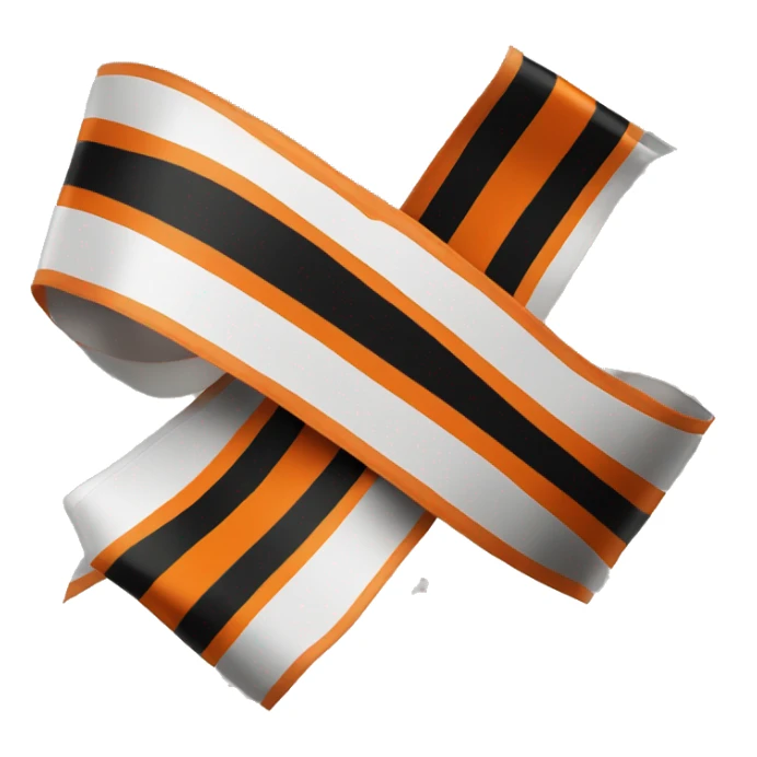 St. George's ribbon black and orange z sticker