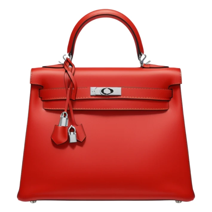 hermes kelly bag bright red silver hardware sticker