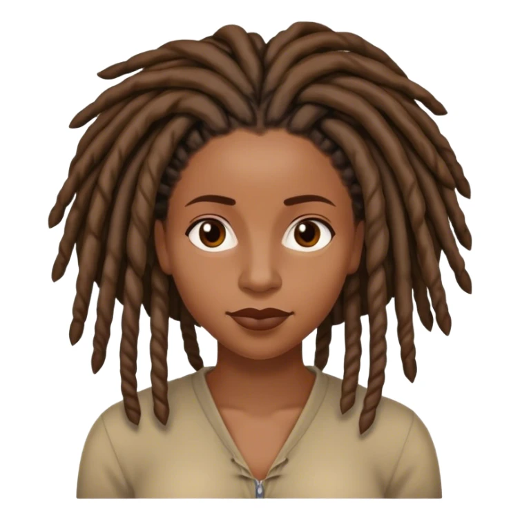 Black woman with locs on Netflix  sticker