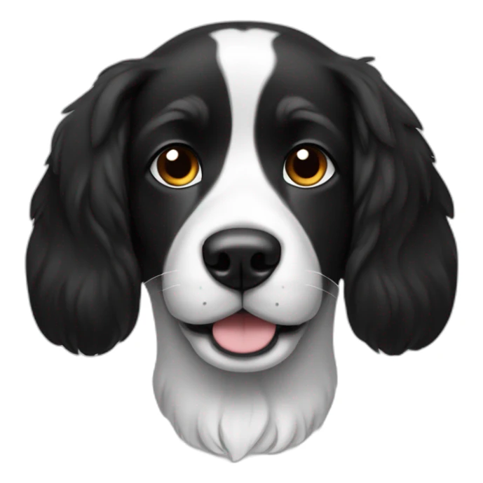 Dog-black-white-cute-floppy-ears sticker