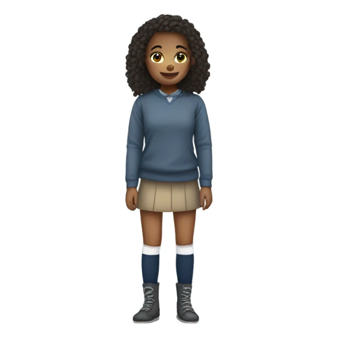 Girl wearing knee socks  sticker