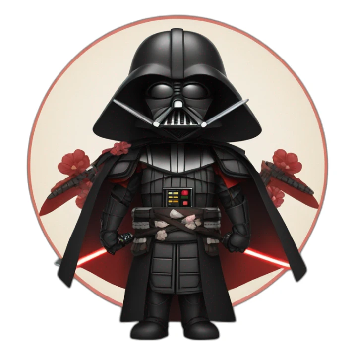 Darth Vader as a classic Japanese Samurai sticker