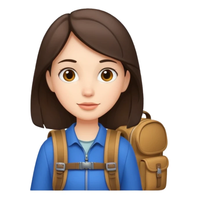 I love you heart brunette traveling  sticker