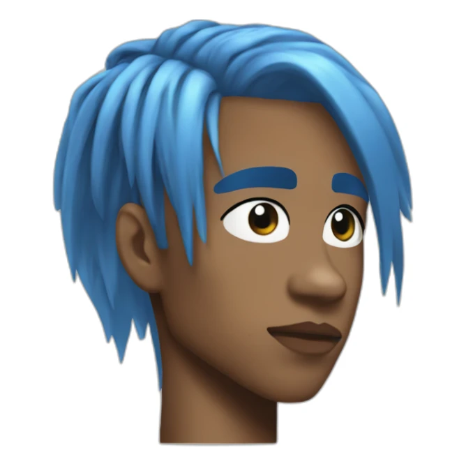 Xxx tentacion rapper blue hair sticker