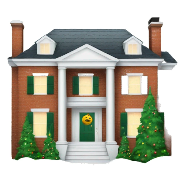 Big white house on Christmas  sticker