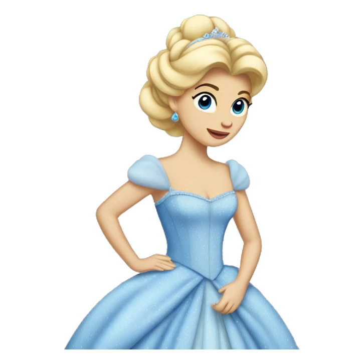 Cinderella in her dress sticker