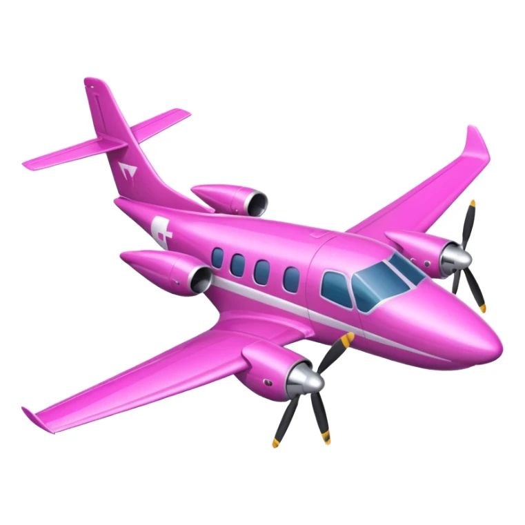 pink turboprop aircraft sticker