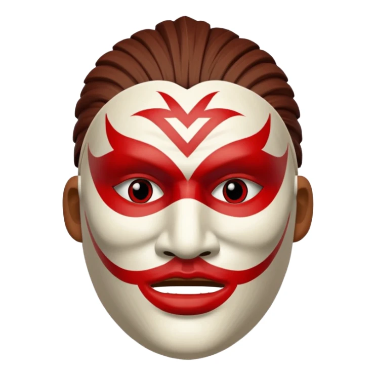 Hilichurl (from Genshin Impact) (half body) (with a white mask with red tribal markings on it)  sticker