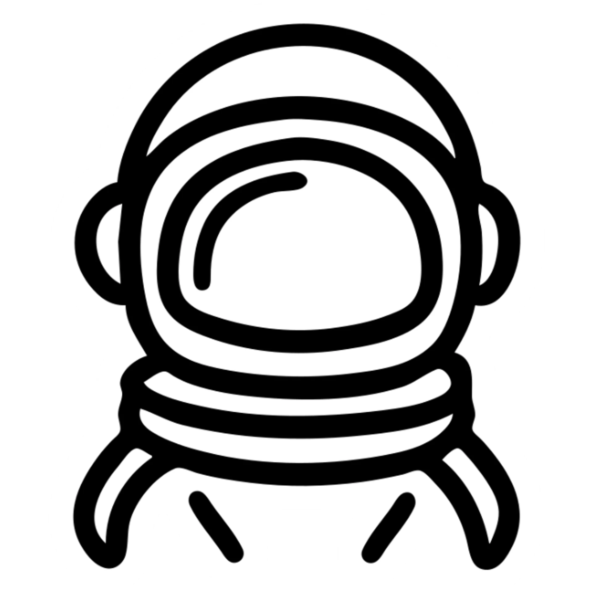 Female astronaut with helmet sticker