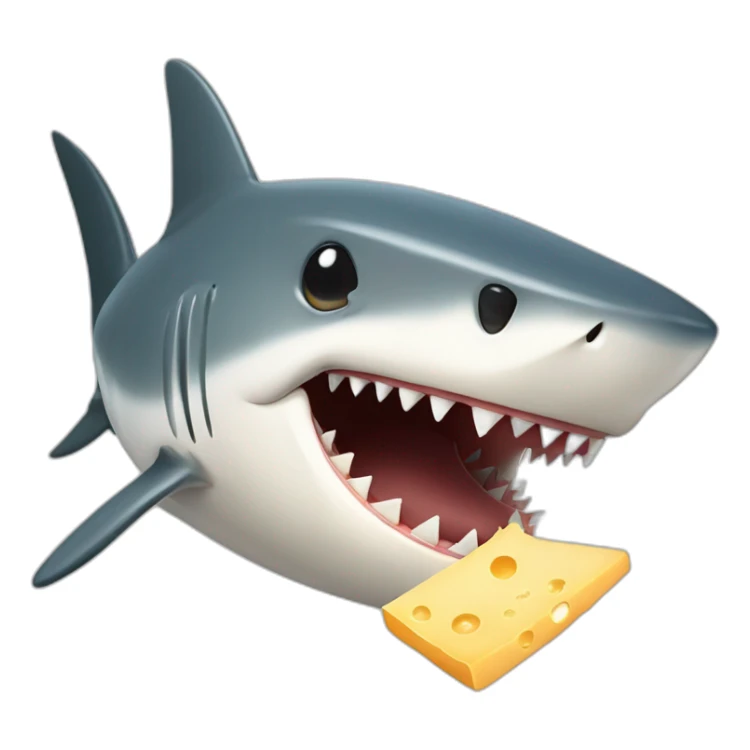 galician shark eating cheese sticker