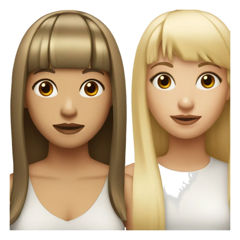 ice spice but straight hair and blonde with bangs sticker